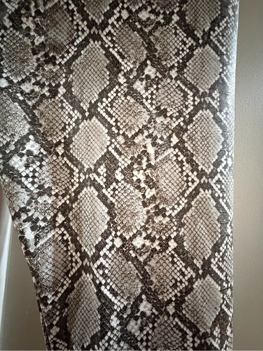 H&M Snake Print Reptile Hide in Brown and Cream